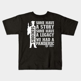 Pandemic Graduation | White Text Boys Funny Graduation Kids T-Shirt